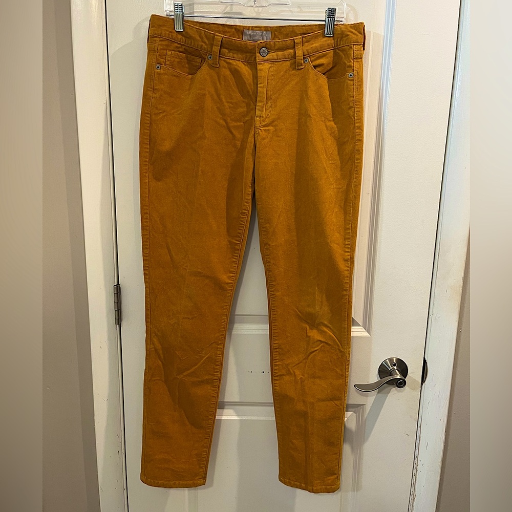Banana Republic Skinny Fit Corduroy Jeans/ Pants Sz 30/10 Mustard Yellow